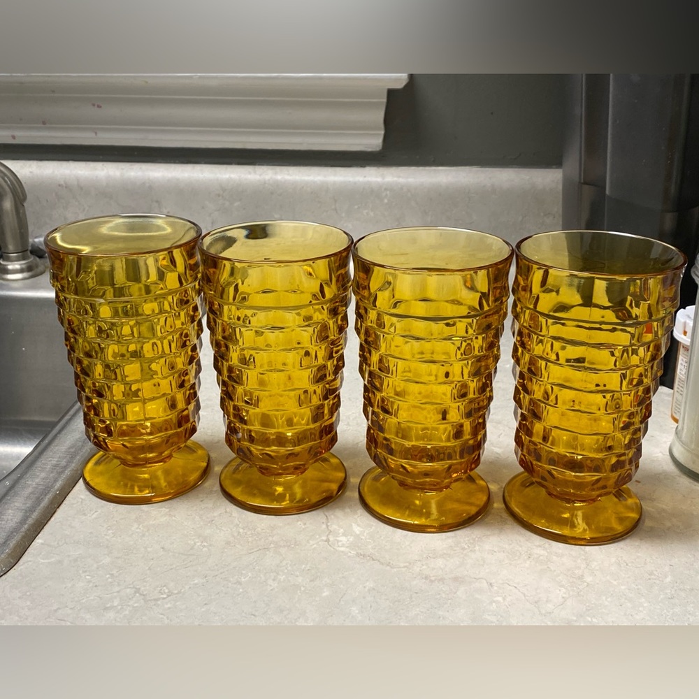 Vintage Colony Whitehall American
Amber Iced Tea Glassware